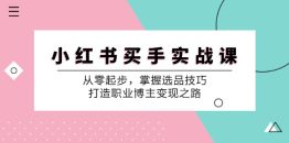 小 红 书 买手实战课：从零起步，掌握选品技巧，打造职业博主变现之路