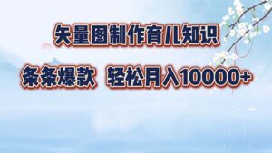 矢量图制作育儿知识，条条爆款，月入10000+-优创圈