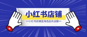 小红书店铺蓝海选品实战篇-优创圈