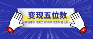 从程序员打黑工到 SD 项目变现五位数-优创圈