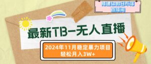最新TB-无人直播 11月最新，打造你的日不落直播间，轻松月入3W+-优创圈