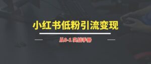 小红书低粉引流变现 | 实战手册-优创圈