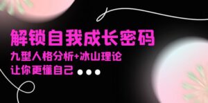 某社群课程，解锁自我成长密码，九型人格分析+冰山理论，让你更懂自己-优创圈