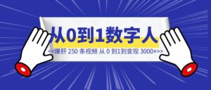 爆肝 250 条视频， 35 天数字人从 0 到变现 300 元-优创圈