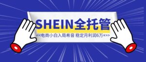 电商小白意外入局SHEIN全托管，小类目单店实现稳定月利润6万+，从差点回去上班到逆风翻盘-优创圈