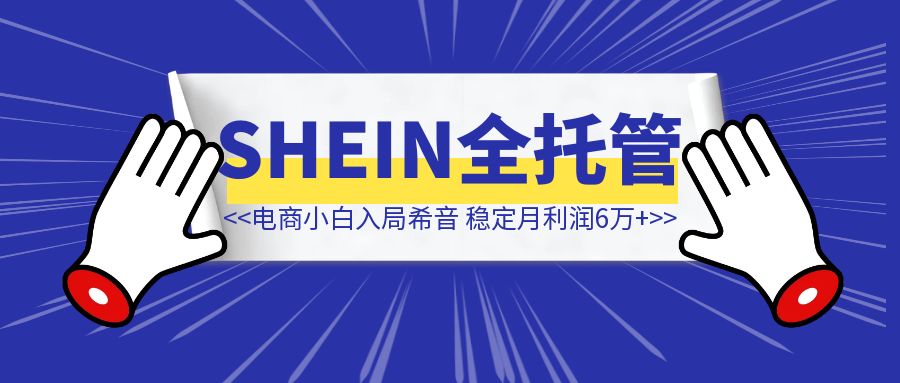 电商小白意外入局SHEIN全托管，小类目单店实现稳定月利润6万+，从差点回去上班到逆风翻盘-伙伴笔记