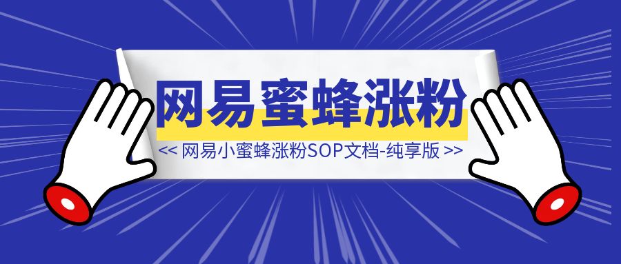 网易小蜜蜂涨粉SOP文档-纯享版-伙伴笔记