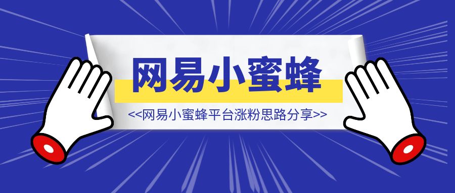 《1个晚上3个账号各跑出1W粉，同时引流公众号1000+，我的网易小蜜蜂平台涨粉思路分享》