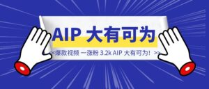 一条爆款视频,一场直播涨粉 3.2k,AIP 大有可为!-优创圈