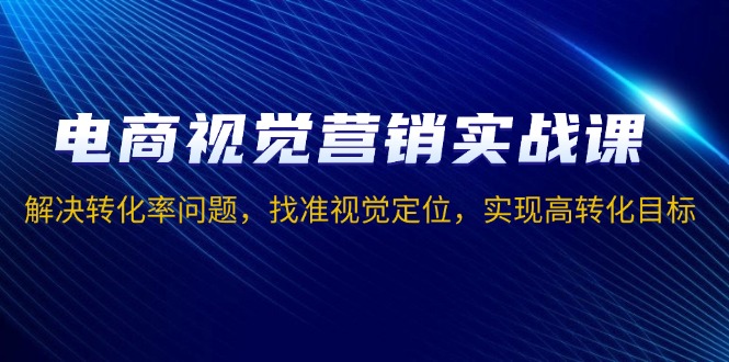 电商视觉营销实战课，解决转化率问题，找准视觉定位，实现高转化目标