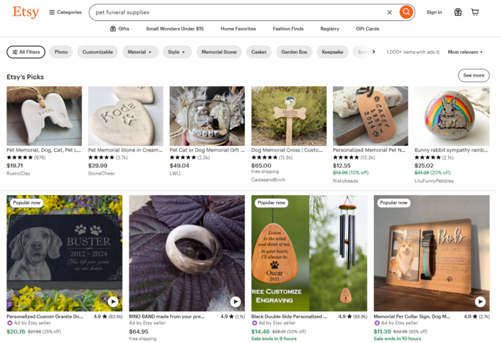 在Etsy卖宠物殡葬用品，是一个正在持续暴涨的小众蓝海市场！-搞钱线报📢论坛-网创交流-优创圈