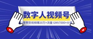 数字人视频号2条带货视频爆20万+流量,GMV7000+分享-优创圈