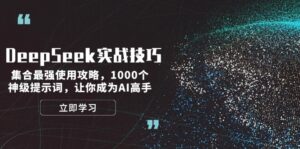 DeepSeek实战技巧：集合最强使用攻略，1000个神级提示词，让你成为AI高手-优创圈