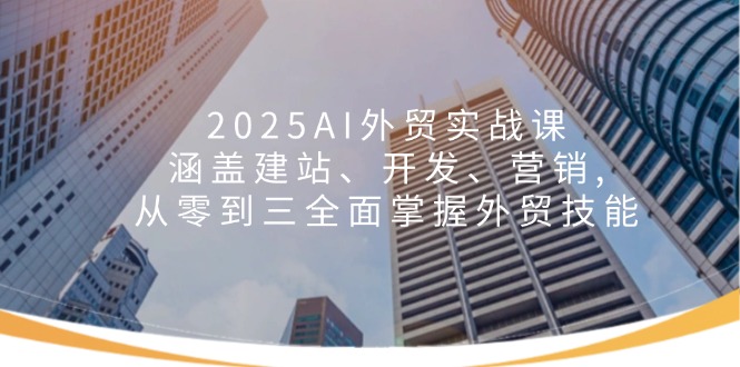 2025AI外贸实战课：涵盖建站、开发、营销, 从零到三全面掌握外贸技能-点创网