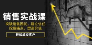 销售实战课,突破销售困扰,建立信任,挖掘痛点,塑造价值,轻松成交客户-优创圈