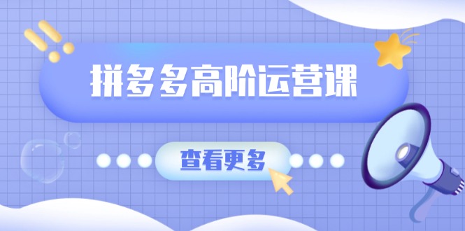 拼多多高阶运营课：极致群爆款玩法，轻付费无尽复制，打造单品爆款之路-优创圈