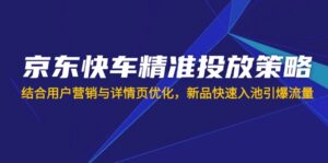 京东快车精准投放策略，结合用户营销与详情页优化，新品快速入池引爆流量-优创圈