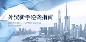 外贸新手逆袭指南：高效成交客户，科学规划全球市场，轻松突破瓶颈-优创圈