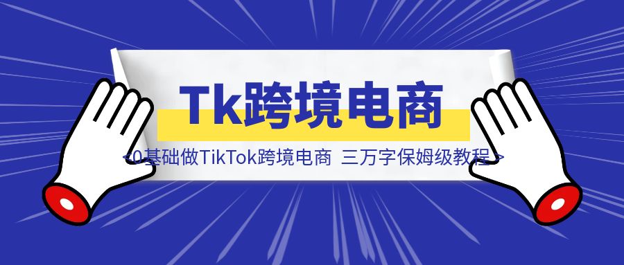 0基础做TikTok跨境电商  三万字保姆级教程