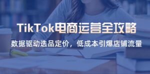 TikTok电商运营全攻略，数据驱动选品定价，低成本引爆店铺流量-优创圈