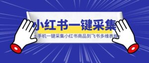 【喂饭教程】手机一键采集小红书商品到飞书多维表格-优创圈