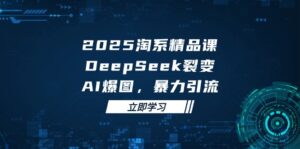 2025 淘系精品课,DeepSeek 裂变,AI 爆图,暴力引流-优创圈
