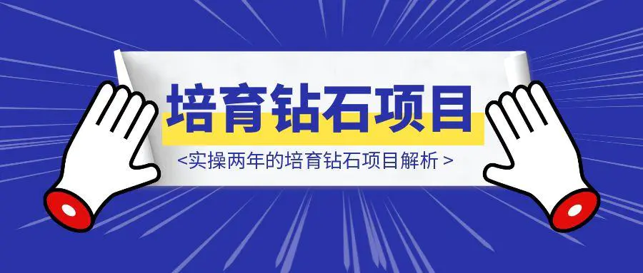 图片[1]-从生活细节中发现机会，实操两年的培育钻石项目解析-轻创圈