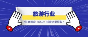 旅游行业：抖音搜索（DSO）线索流量获取-优创圈