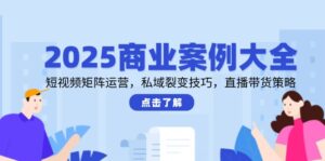 2025商业案例大全，短视频矩阵运营，私域裂变技巧，直播带货策略-优创圈