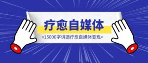 6个月涨粉百万！15000字讲透疗愈自媒体变现-优创圈