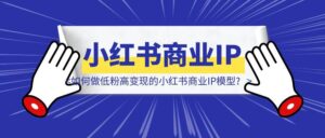 如何做低粉高变现的小红书商业IP模型?-优创圈