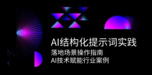 AI结构化提示词实践,落地场景操作指南,AI技术赋能行业案例-优创圈