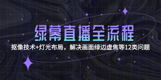 绿幕直播全流程：抠像技术+灯光布局，解决画面绿边虚焦等12类问题-胜创圈