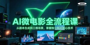 AI微电影全流程课，从剧本生成到三维场景，掌握独立制片核心技术-优创圈