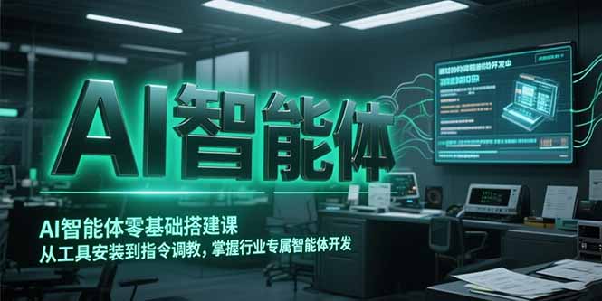 AI智能体零基础搭建课，从工具安装到指令调教，掌握行业专属智能体开发…-聚创学社
