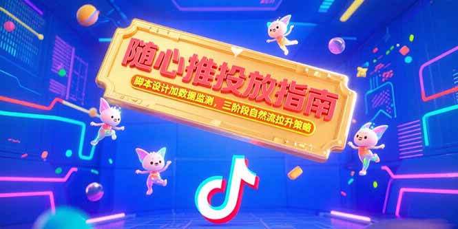 随心推投放指南，脚本设计加数据监测，三阶段自然流拉升策略-清创圈