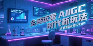 全域运营AIGC时代新玩法，文案封面设计公式，短视频运营SOP-优创圈