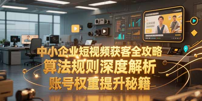 中小企业短视频获客全攻略，算法规则深度解析，账号权重提升秘籍-聚创学社
