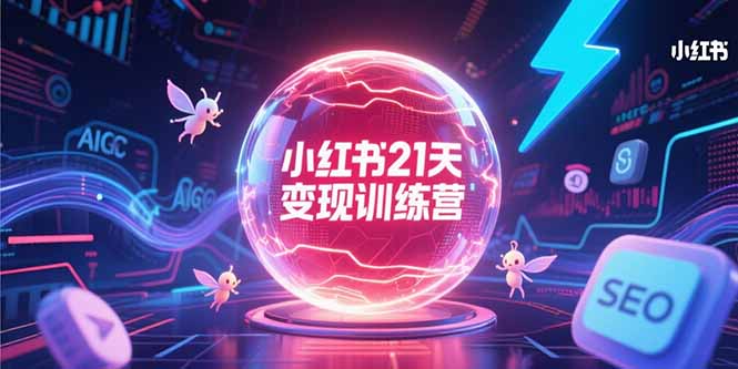 小红书21天变现训练营，AIGC工具高效应用，SEO优化核心技巧-点创网