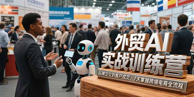 外贸AI实战训练营(7月更新)，品牌定位到客户成交，7天掌握跨境电商全流程-胜创圈