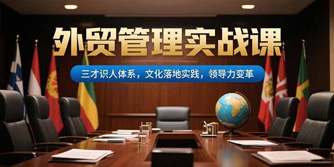 外贸管理实战课，三才识人体系，文化落地实践，领导力变革-聚创学社