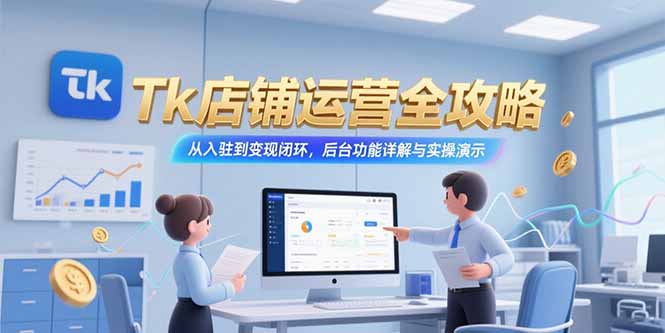 Tk店铺运营全攻略，从入驻到变现闭环，后台功能详解与实操演示-云创优业