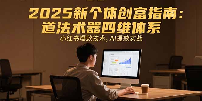2025新个体创富指南：道法术器四维体系，小红书爆款技术，AI提效实战-速富圈