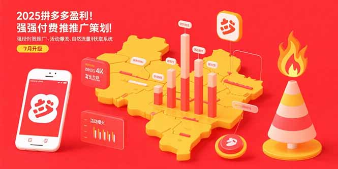 2025拼多多盈利地图：强付费推广策略/活动爆流/自然流量获取系统(7月更新)-威虎科创