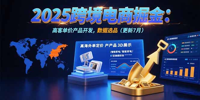 2025跨境电商掘金：蓝海市场定位，高客单价产品开发，数据选品(更新7月)-威虎科创