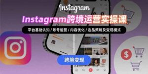 Instagram跨境运营实战：平台认知/账号运营/内容优化/选品策略及变现模式-优创圈