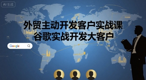 外贸主动开发客户实战课，谷歌实战开发大客户-优创圈
