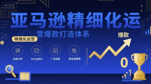 亚马逊精细化运营爆款打造体系，视频课+全套资料文档-创客圈
