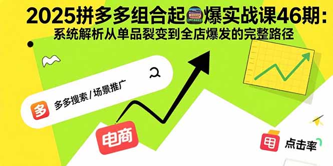 2025拼多多组合起爆实战课46期：系统解析从单品裂变到全店爆发的完整路径-创客圈