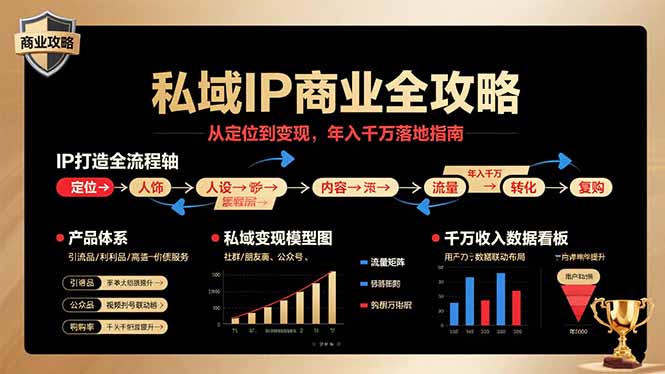 私域IP商业全攻略，从定位到变现，年入千万落地指南-优创圈